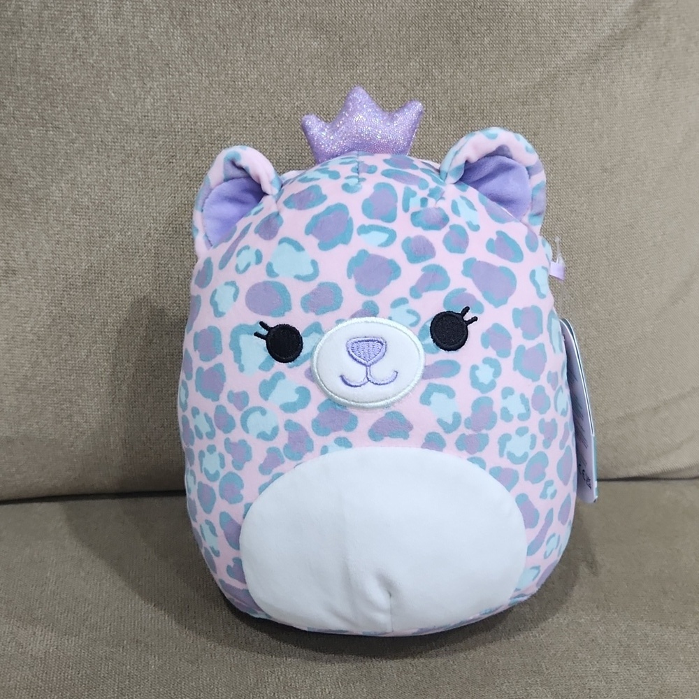 Squishmallows Hera the purple and pink Cheetah Kellytoy Plush stuffed animal 7in